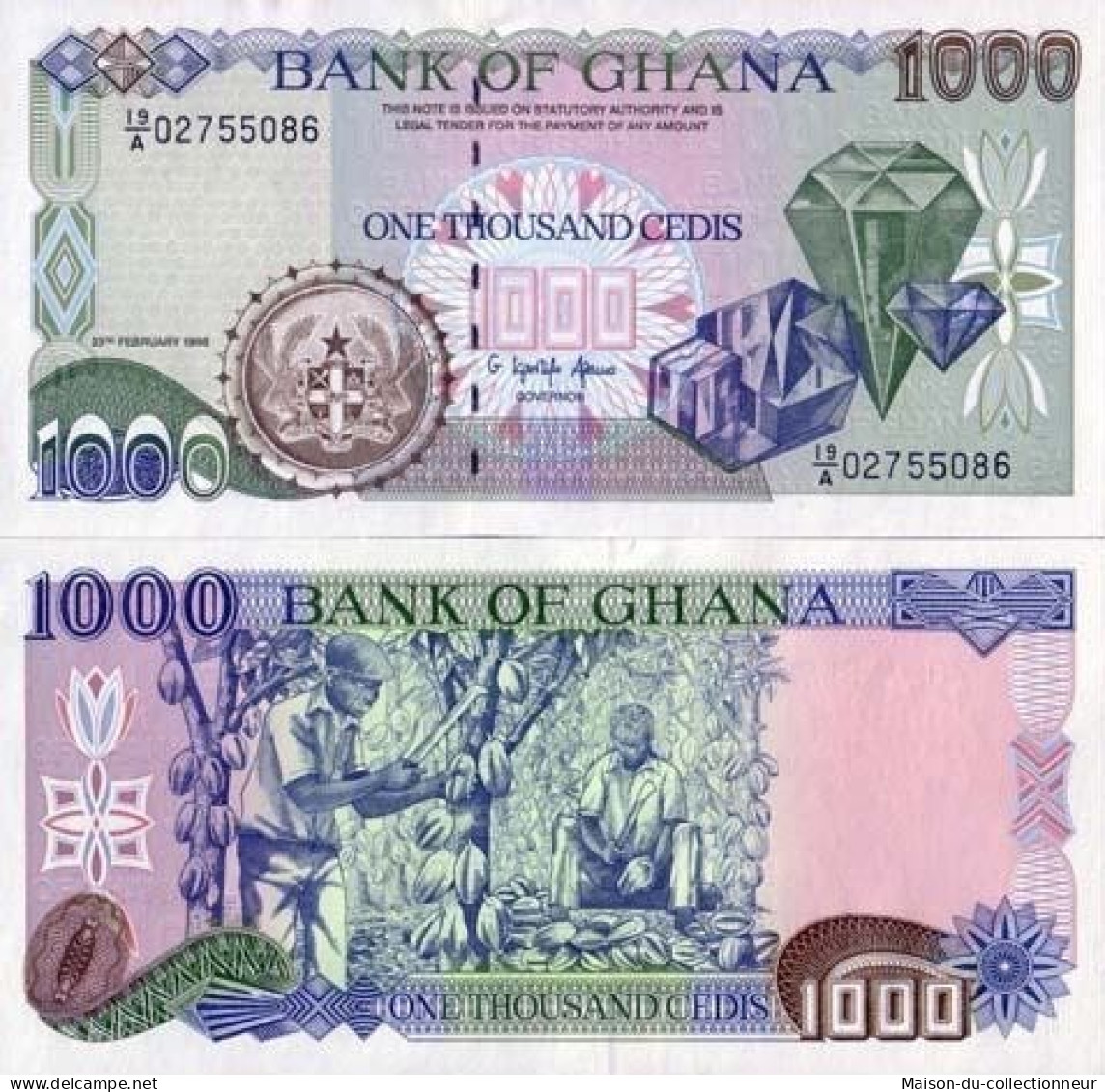 Billets Banque Ghana Pk N° 29 - 1000 Cedis - Ghana