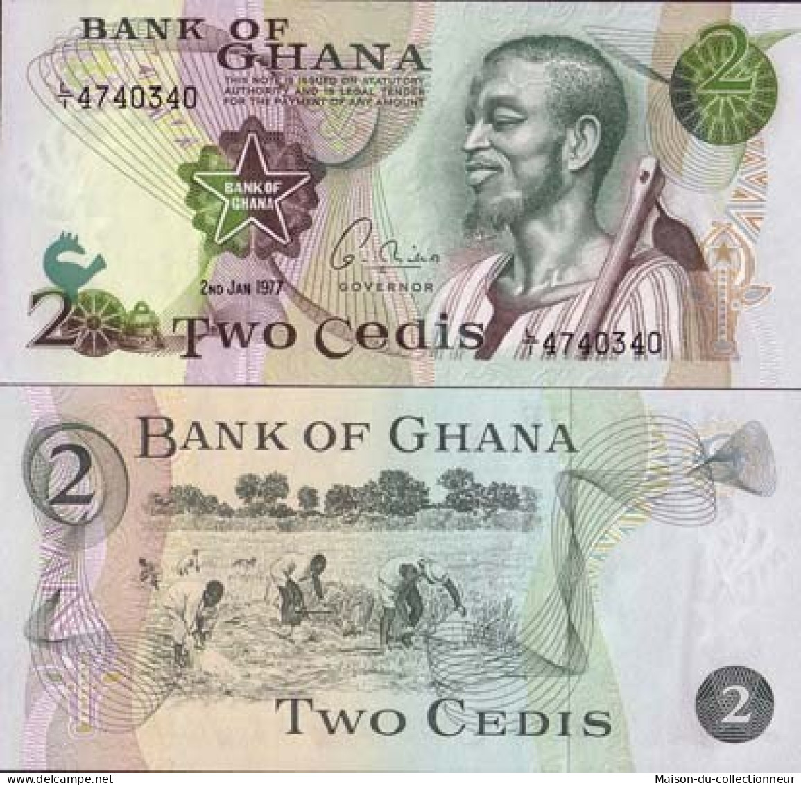 Billets Collection Ghana Pk N° 14 - 2 Cedis - Ghana