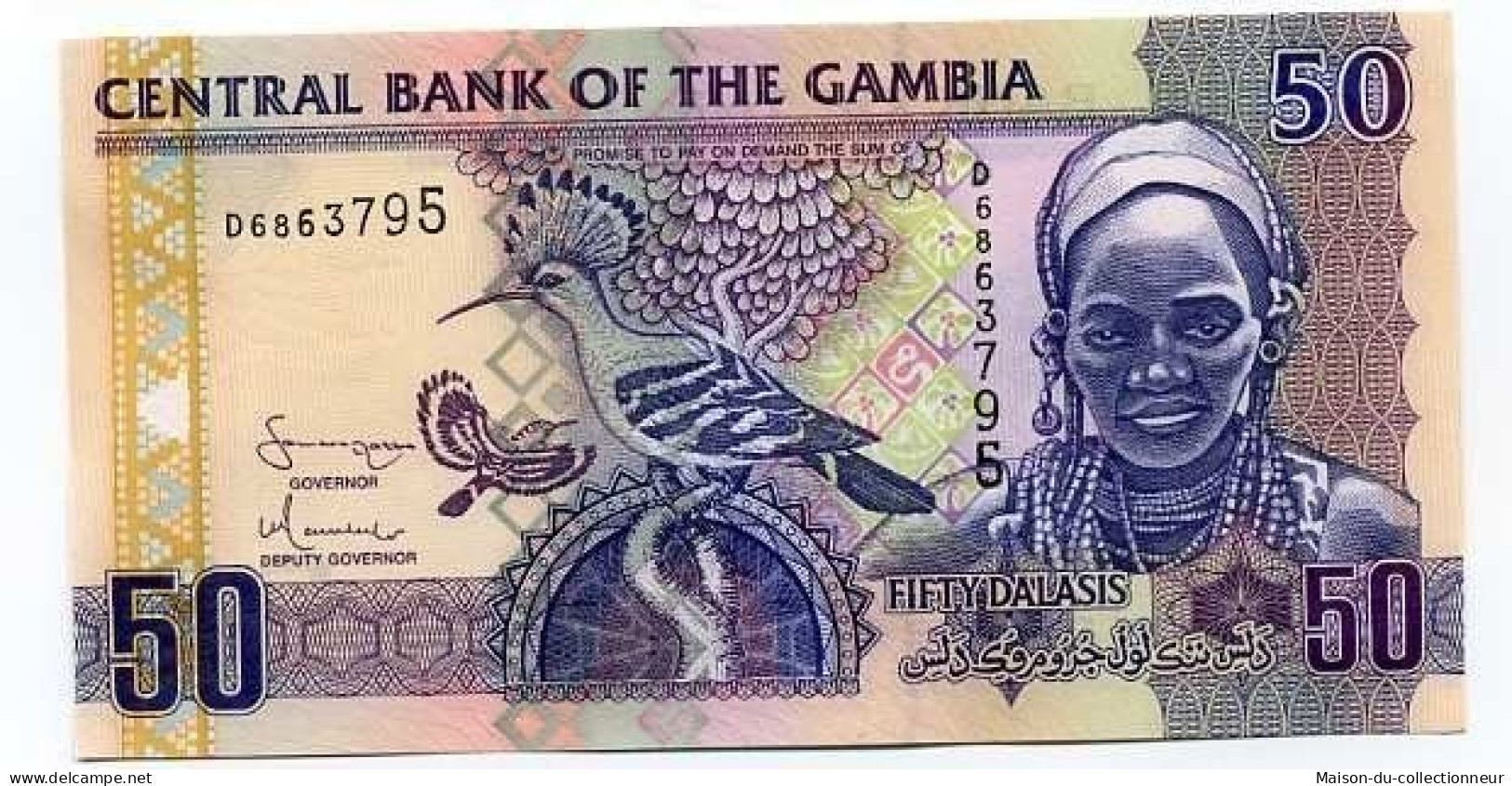 Billet De Collection Gambie Pk N° 28 - 50 Dalasis - Gambia