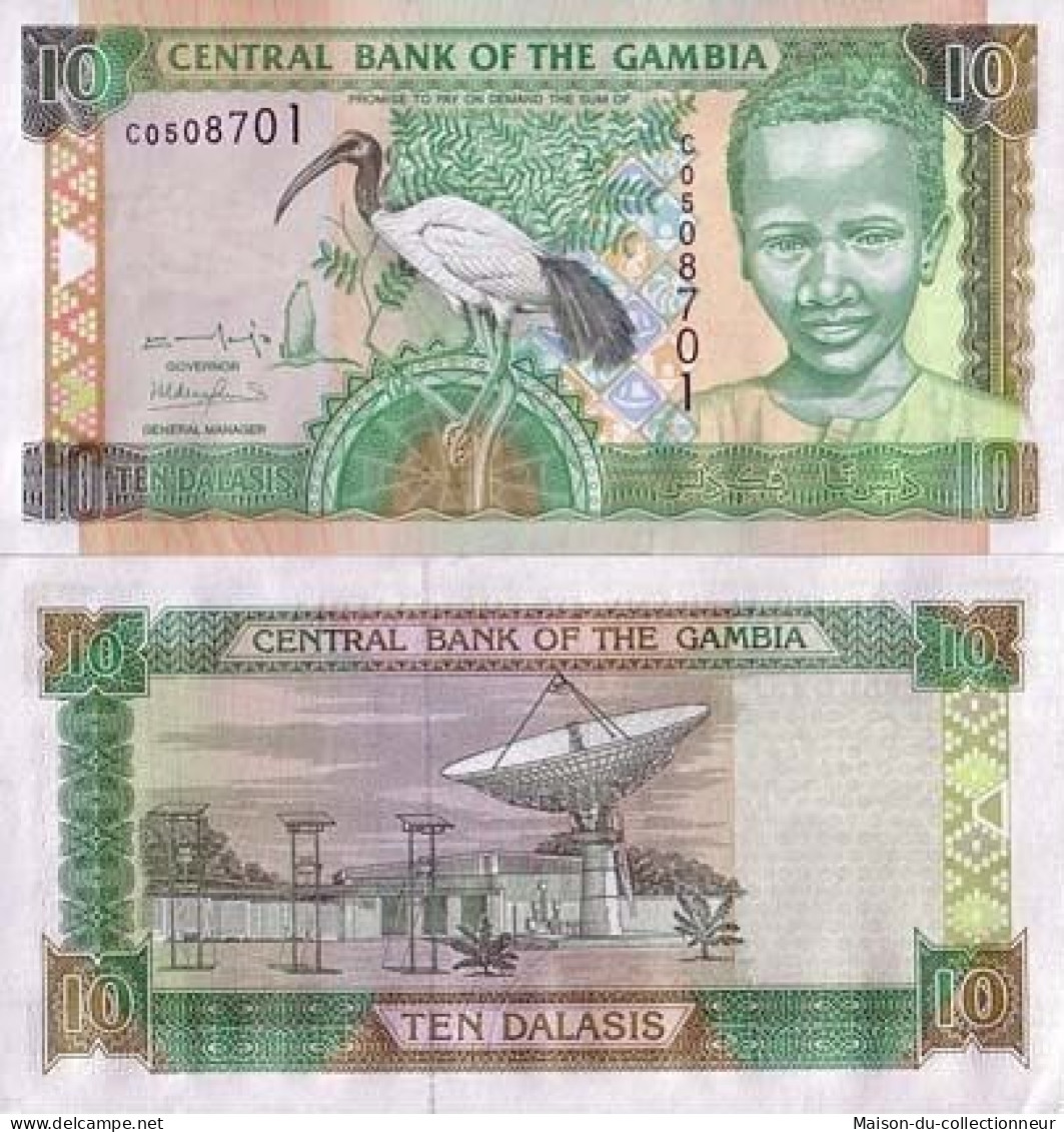 Billet De Collection Gambie Pk N° 21 - 10 Dalasis - Gambia