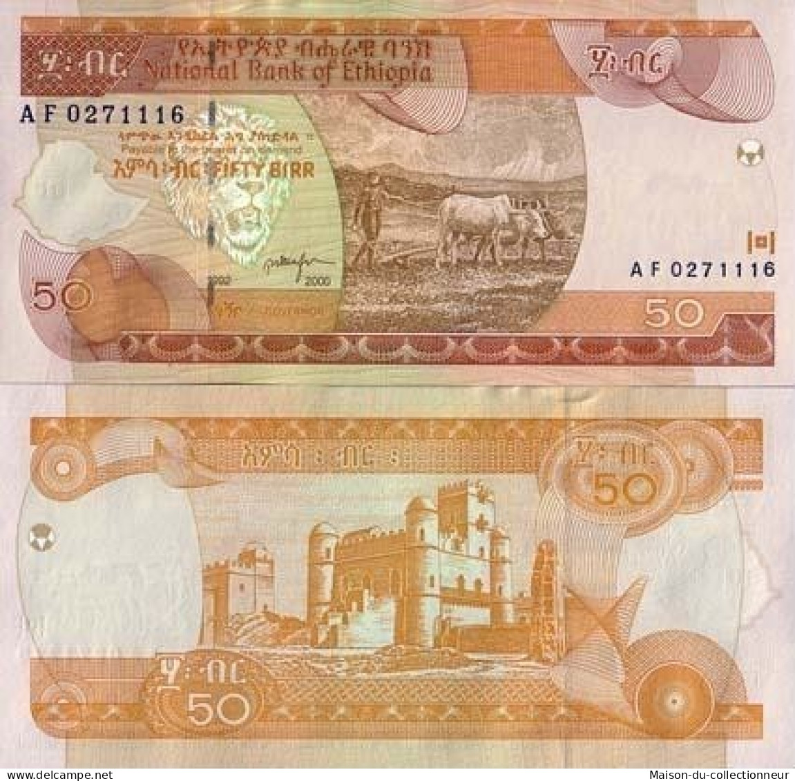Billets De Banque Ethiopie Pk N° 49 - 50 Birr - Etiopía