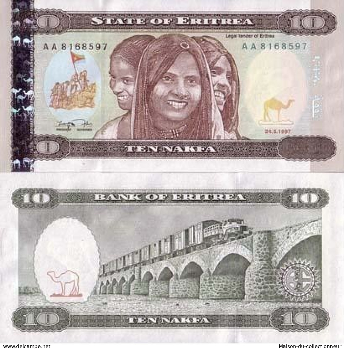 Billets De Banque Erythree Pk N° 3 - 10 Nakfa - Eritrea