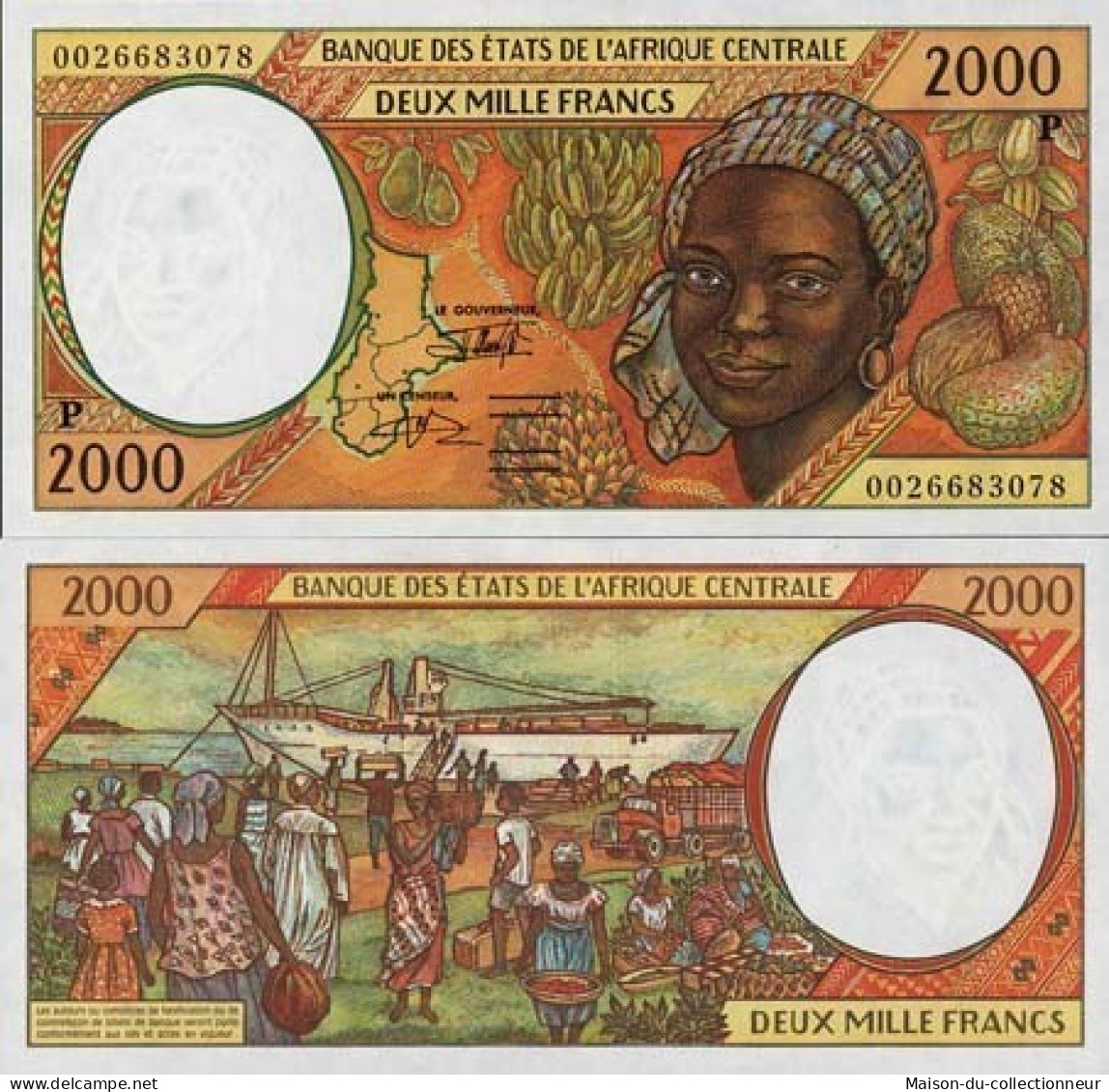 Billets De Banque Afrique Centrale Tchad Pk N° 603 - 2000 Francs - Chad