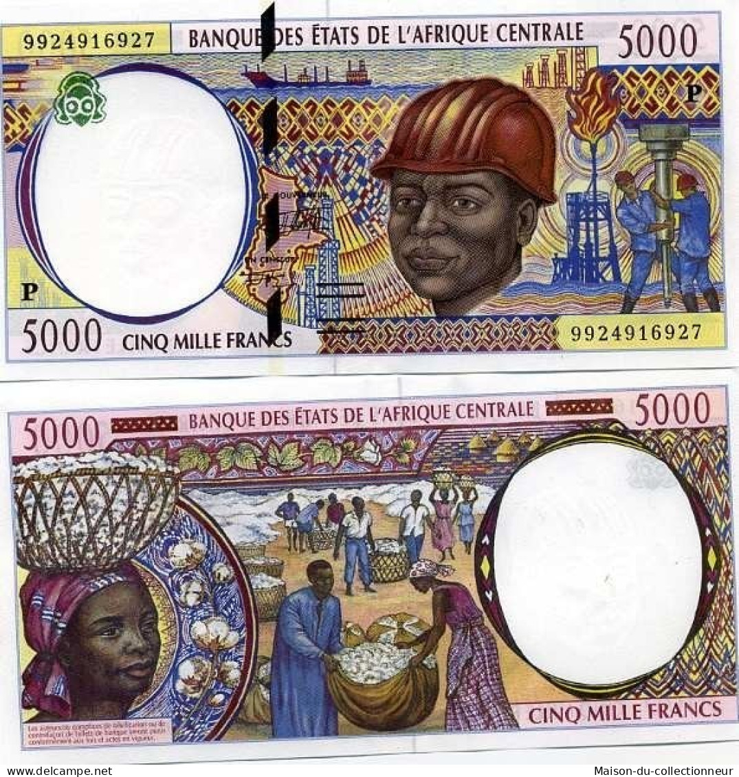 Billets Collection Afrique Centrale Tchad Pk N° 604 - 5000 Francs - Ciad