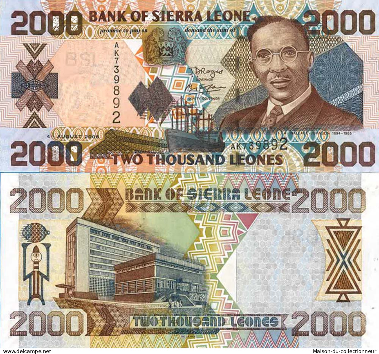 Billet De Banque Collection Sierra Leone - PK N° 26 - 2 000 Leones - Sierra Leona