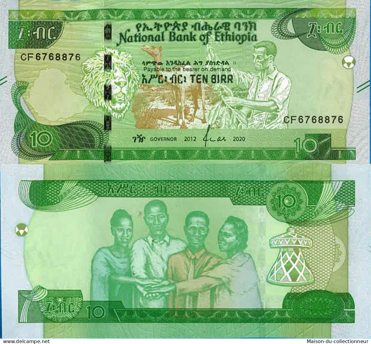 Billet De Banque Collection Ethiopie - Pk N° 53 - 10 Birr - Ethiopia