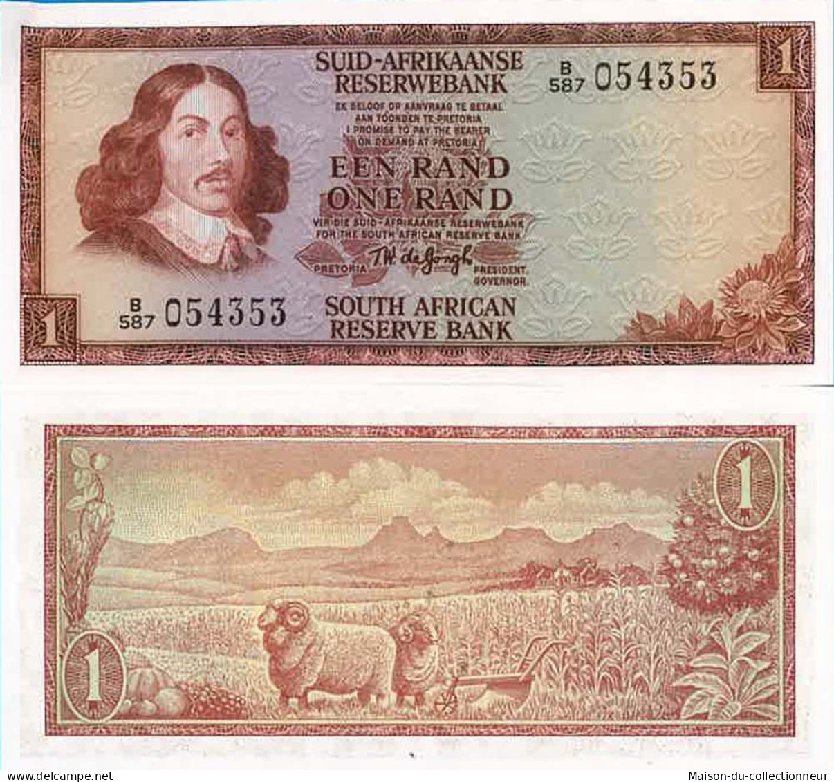 Billet De Banque Collection Afrique Du Sud - Pk N° 116 - 1 Rand - Suráfrica