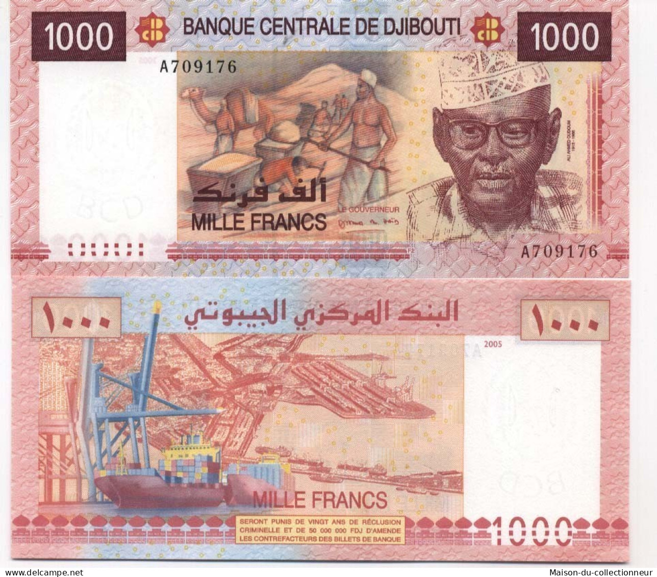 Billet De Collection Djibouti Pk N° 42 - 1000 Francs - Dschibuti