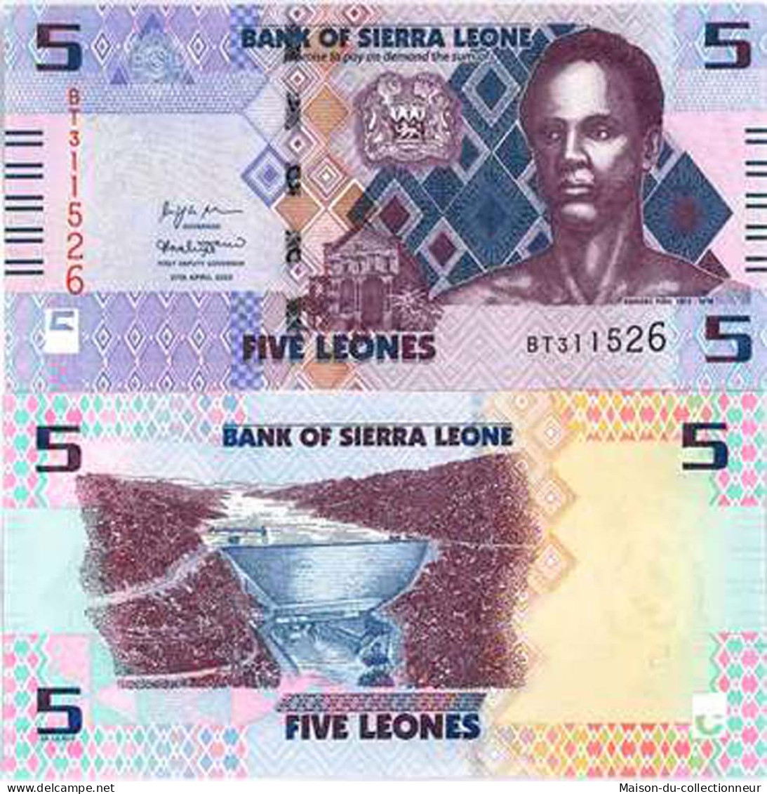 Billet De Banque Collection Sierra Leone - PK N° 36 - 5 Leones - Sierra Leona