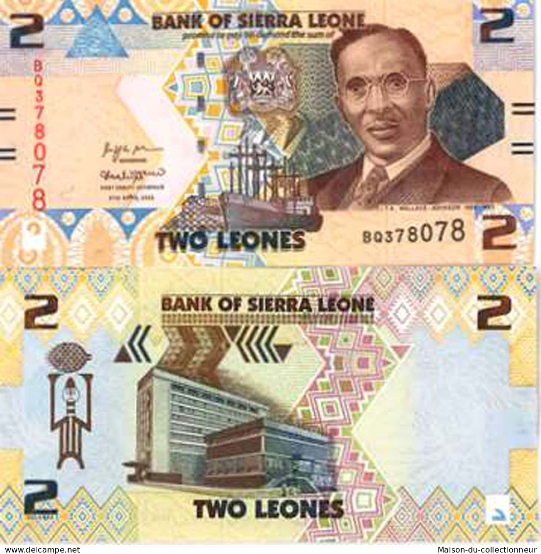 Billet De Banque Collection Sierra Leone - PK N° 35 - 2 Leones - Sierra Leone