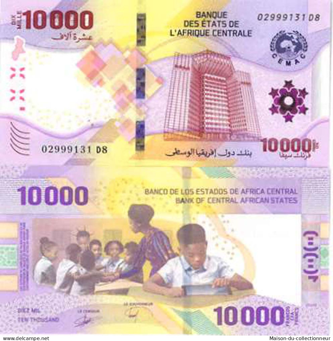 Billet De Banque Collection Afrique Centrale - PK N° 704 - 10  000 Francs - Estados Centroafricanos