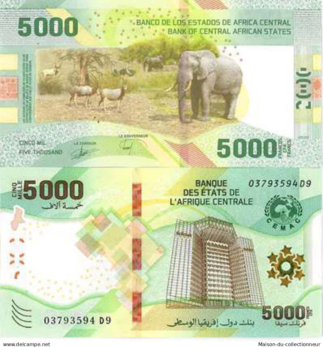 Billet De Banque Collection Afrique Centrale - PK N° 703 - 5  000 Francs - Central African States