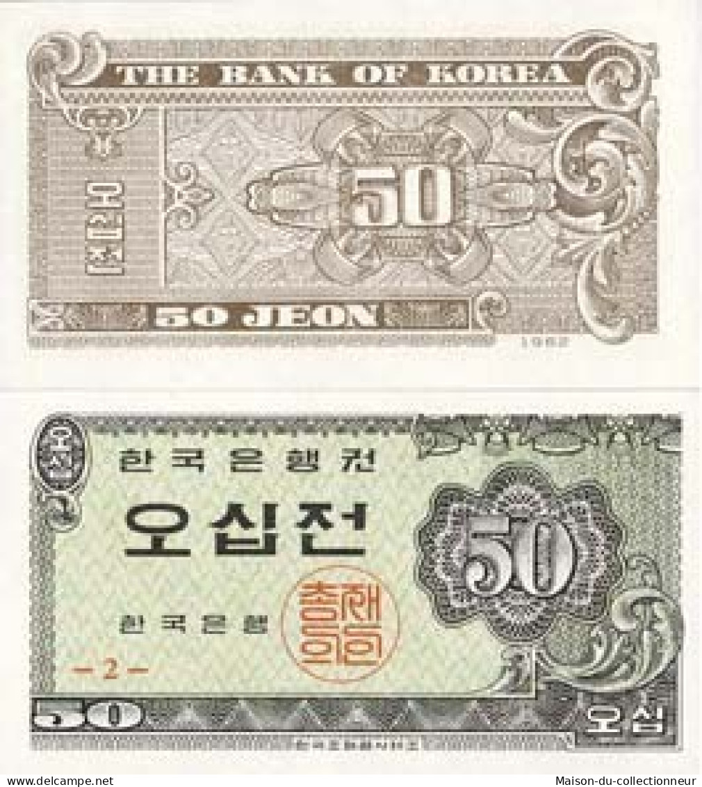 Billets Banque Coree Sud Pk N° 29 - 50 Jeon - Korea (Süd-)