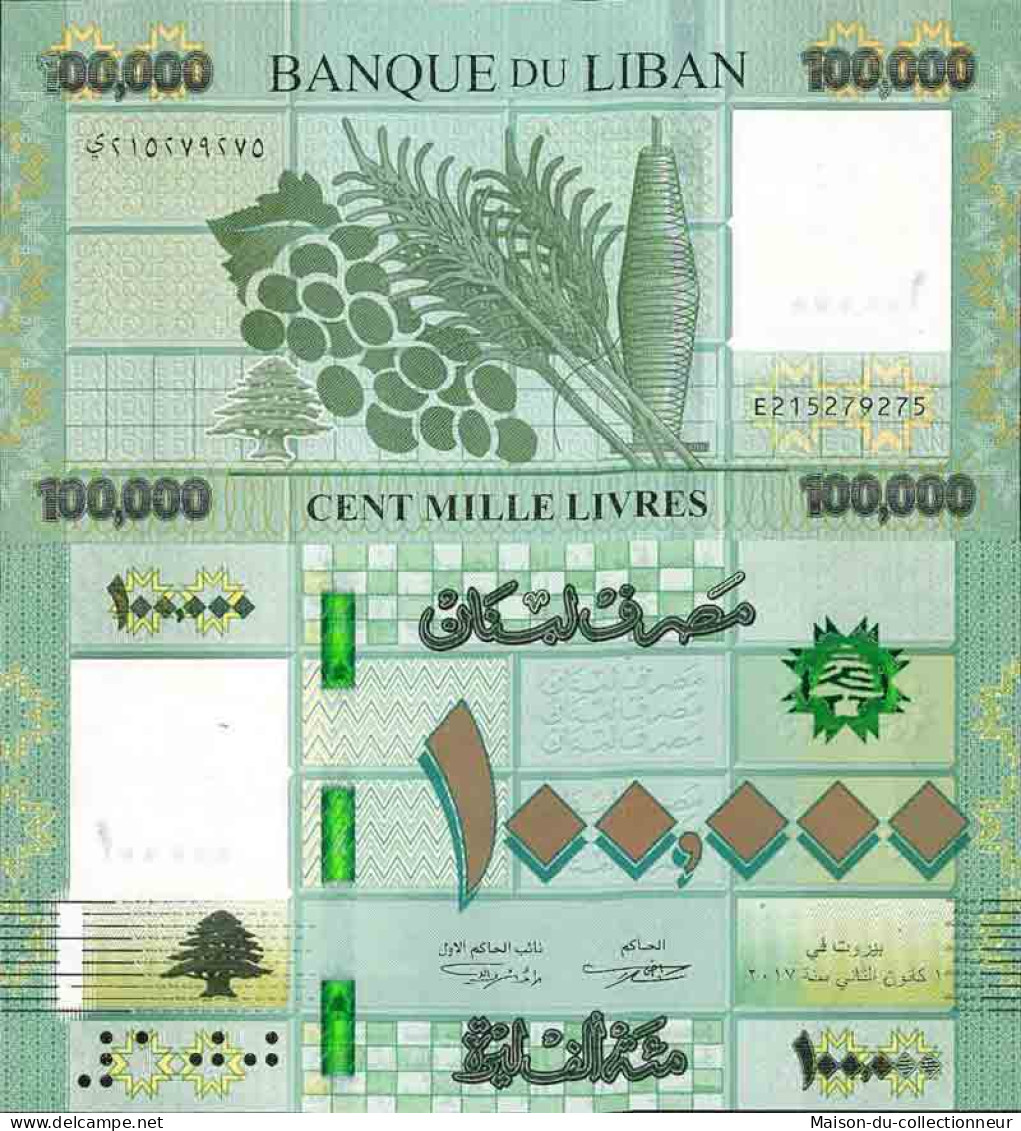 Billet De Banque Collection Liban - PK N° 95 - 100000 Livres - Libano