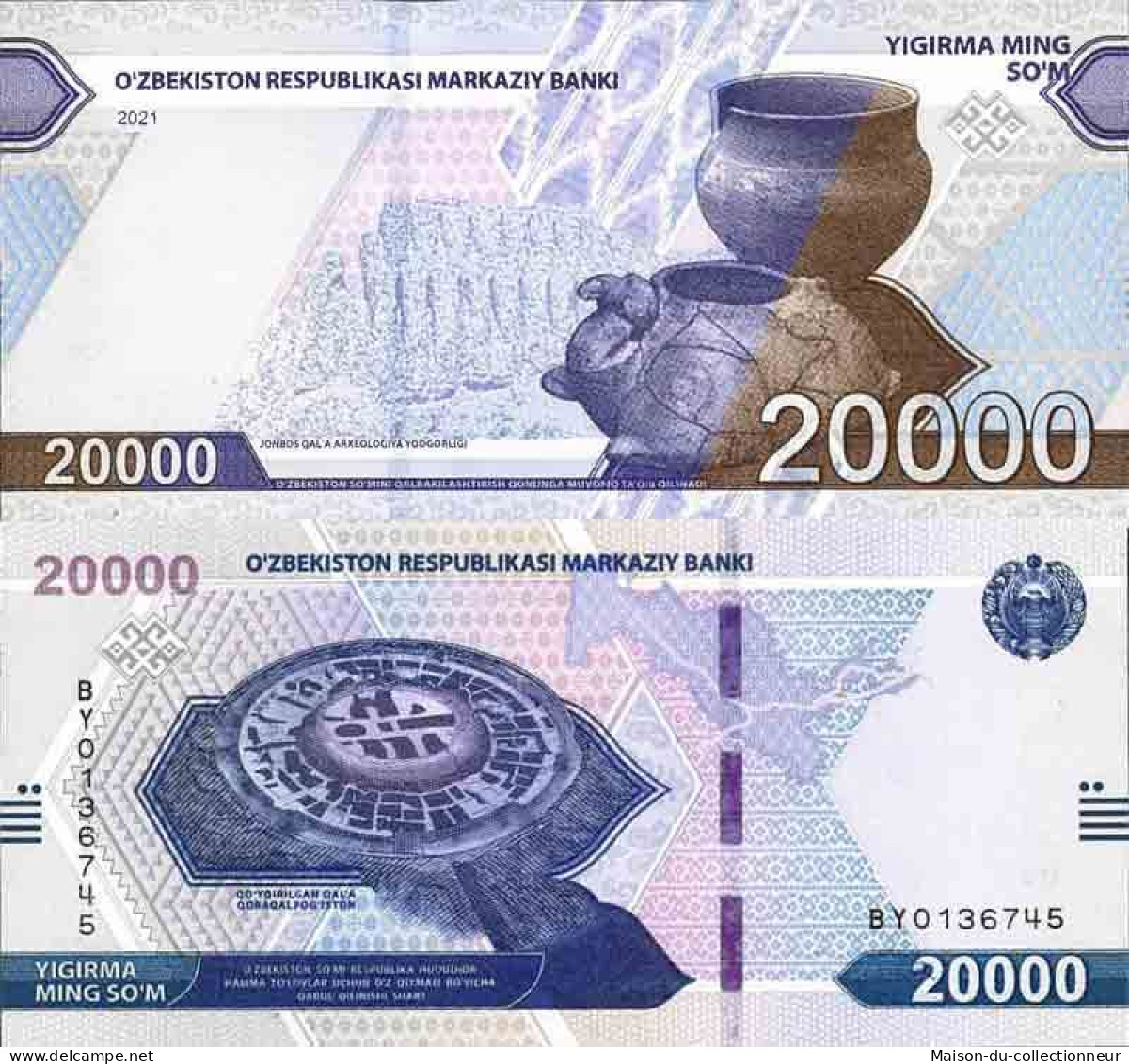 Billet De Banque Collection Ouzbékistan - W N° 90 - 20 000 Sum - Ouzbékistan