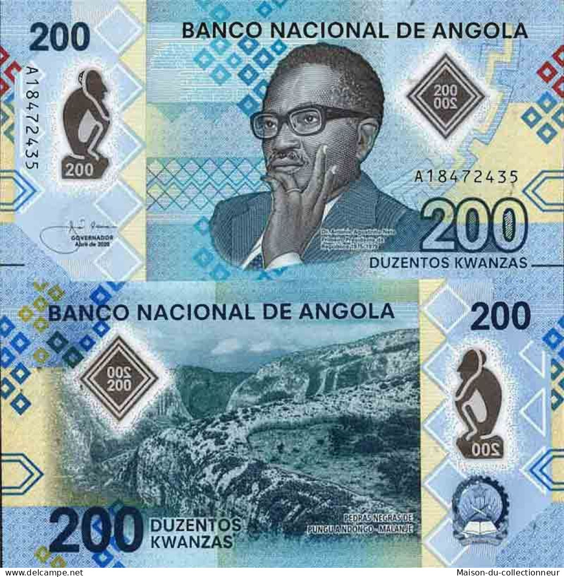 Billet De Banque Collection Angola - W N° 100 - 200 Kwanza - Angola