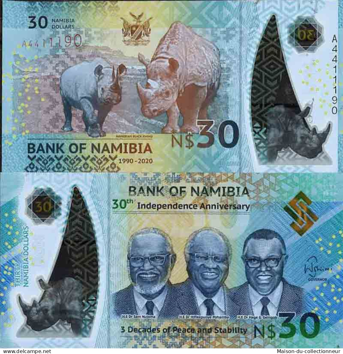 Billet De Banque Collection Namibie - W N° 18 - 30 Dollars - Namibia