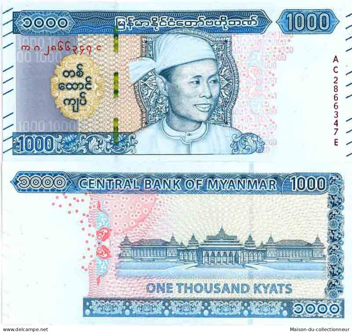 Billet De Banque Collection Myanmar - PK N° 85 - 1 000 Kyats - Myanmar