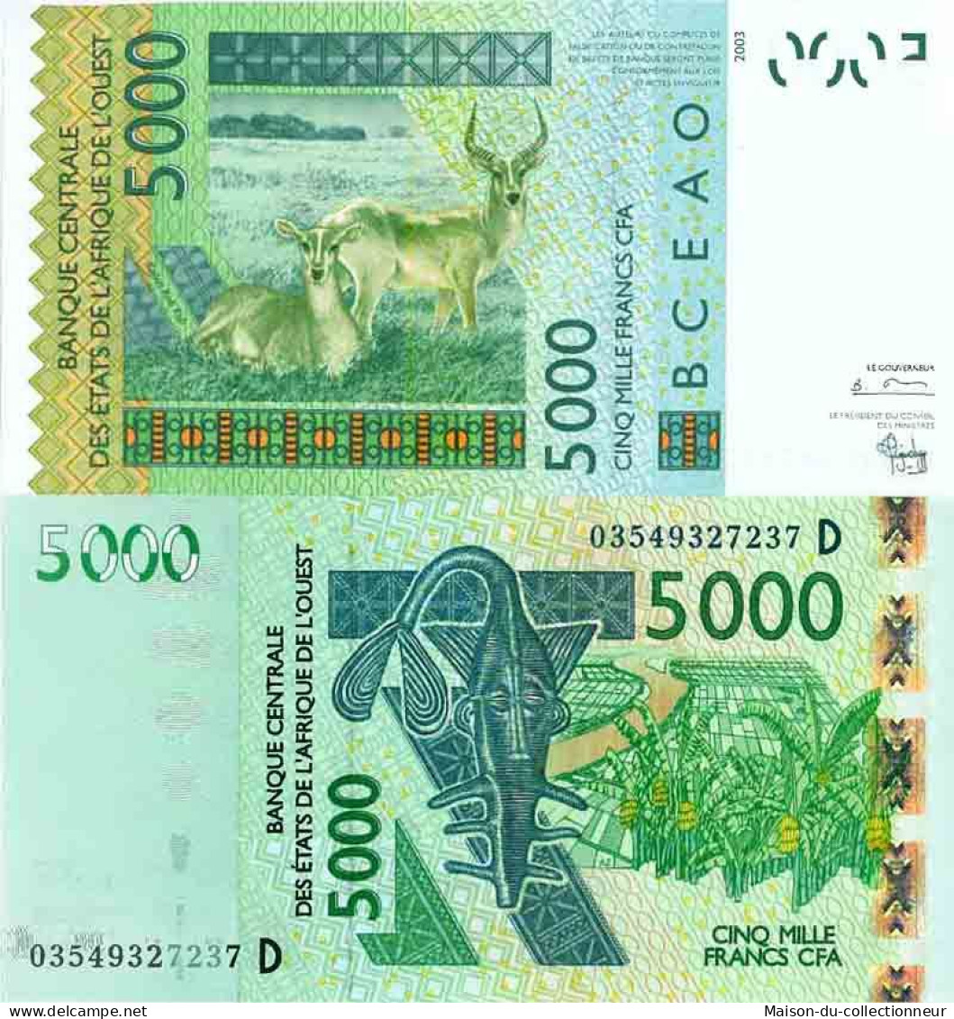 Billet De Banque Collection Afrique De L'ouest - PK N° 417D - 5000 Francs - Malí