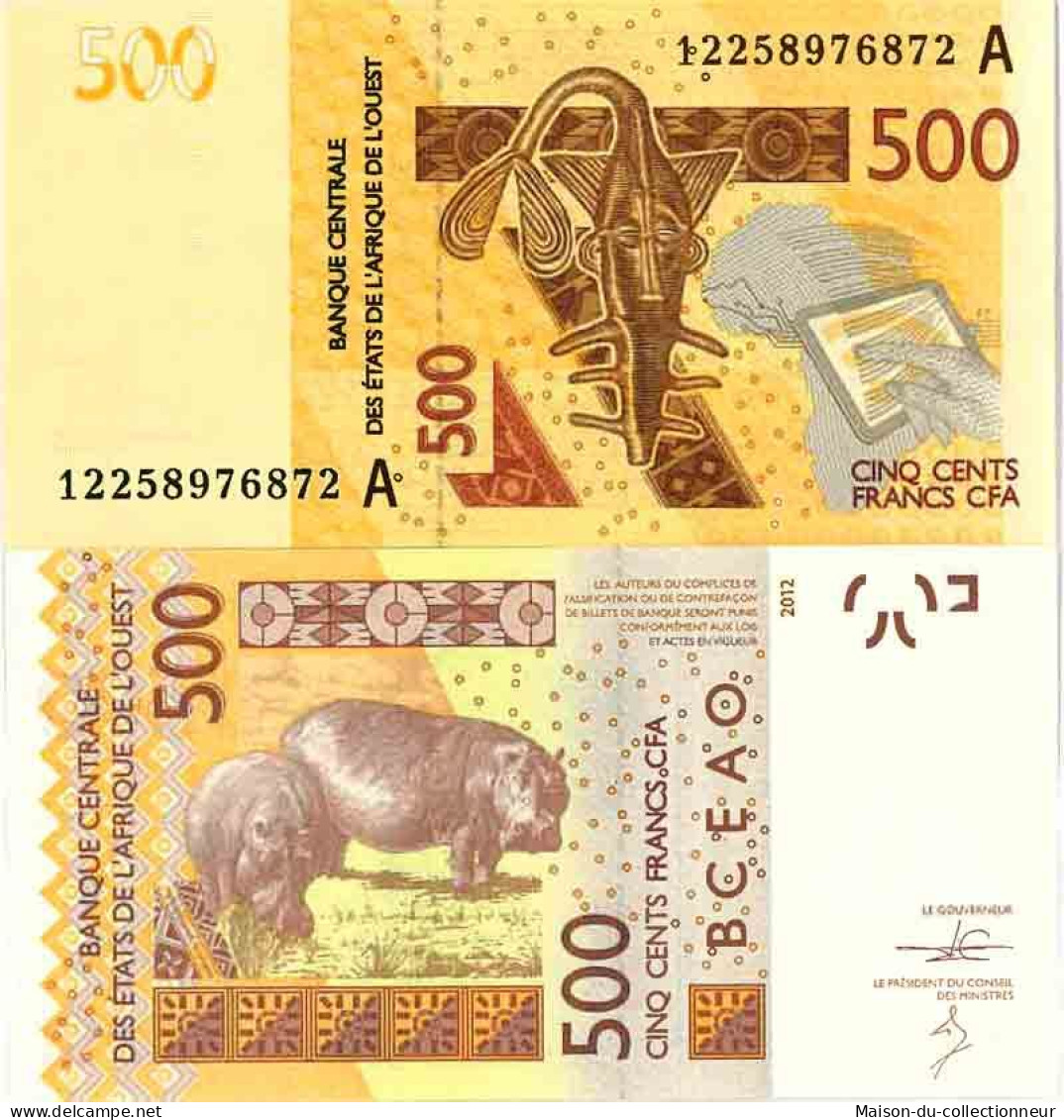Billet De Banque Collection Afrique De L'ouest - PK N° 119A - 500 Francs - Costa D'Avorio