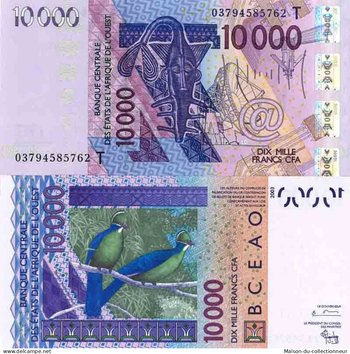 Billet De Banque Collection Afrique De L'ouest - PK N° 818T - 10 000 Francs - Togo