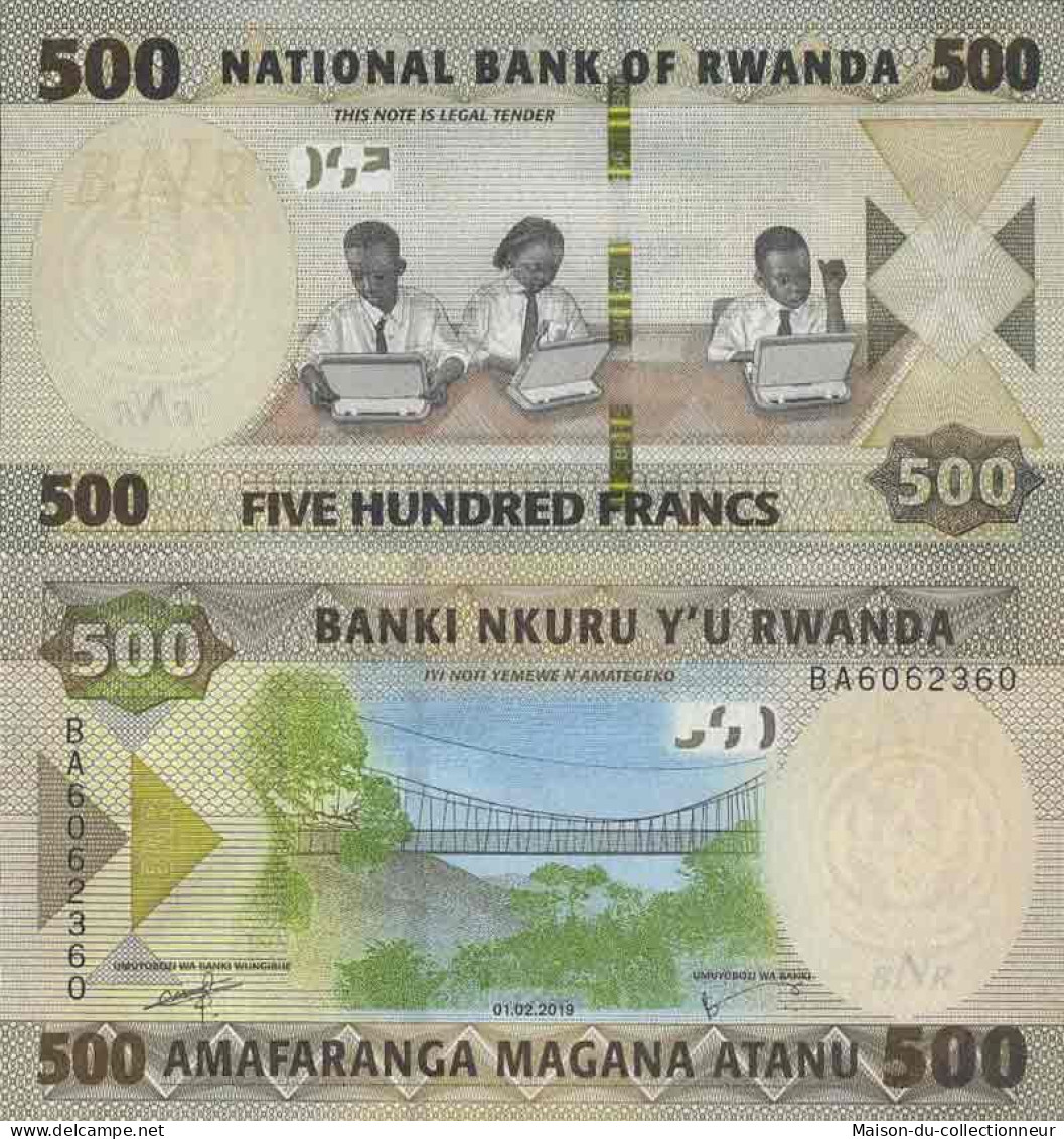 Billet De Banque Collection Rwanda - PK N° 999 - 500 Francs - Ruanda
