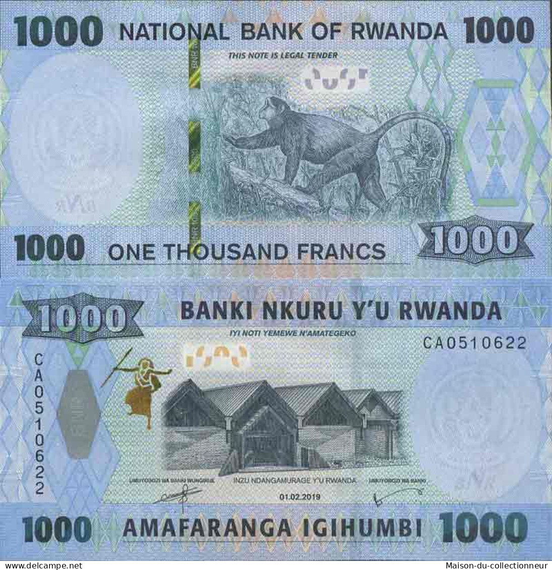 Billet De Banque Collection Rwanda - PK N° 39 - 1000 Francs - Rwanda