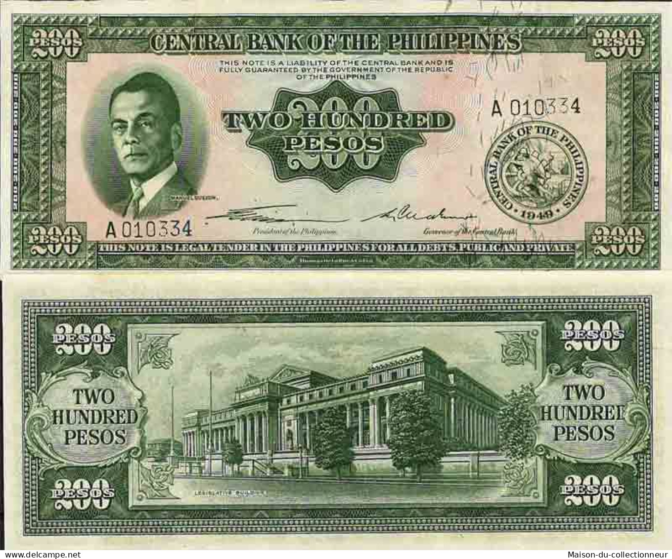 Billet De Banque Collection Philippines - PK N° 140 - 200 Pesos - Philippines