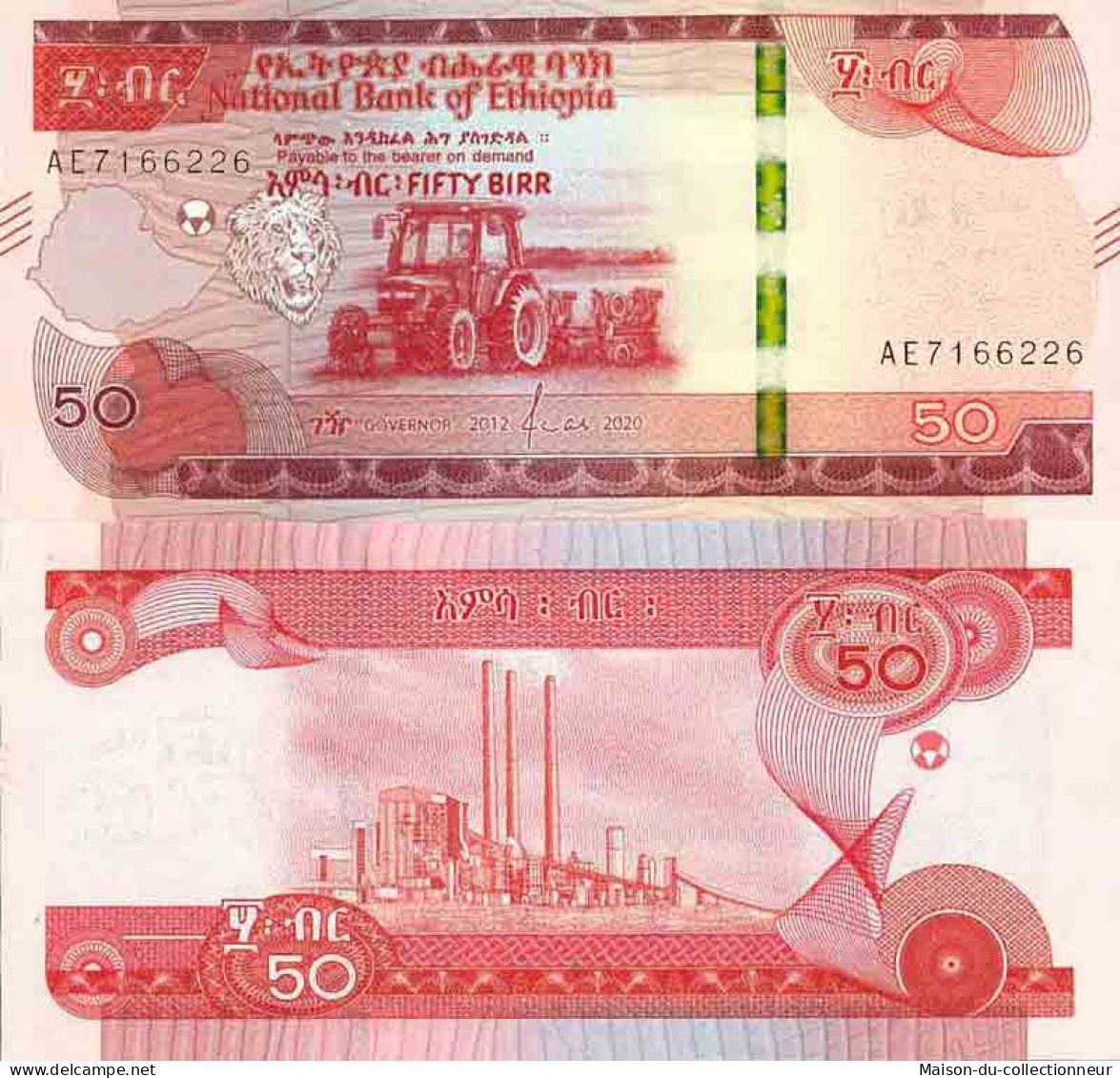 Billet De Banque Collection Ethiopie - W N° 56 - 50 Birr - Etiopia