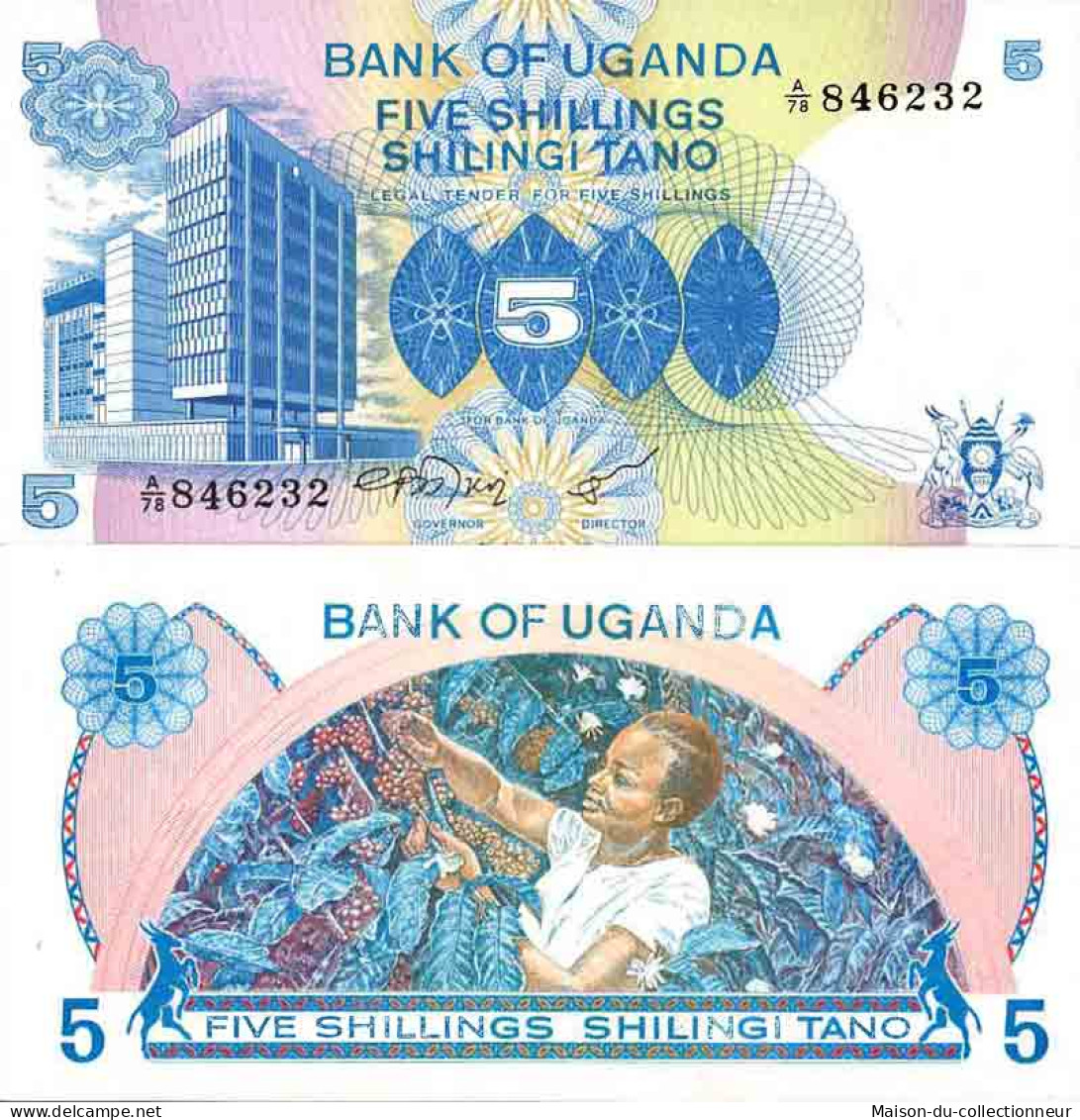 Billet De Banque Collection Ouganda - PK N° 10 - 5 Shilling - Oeganda