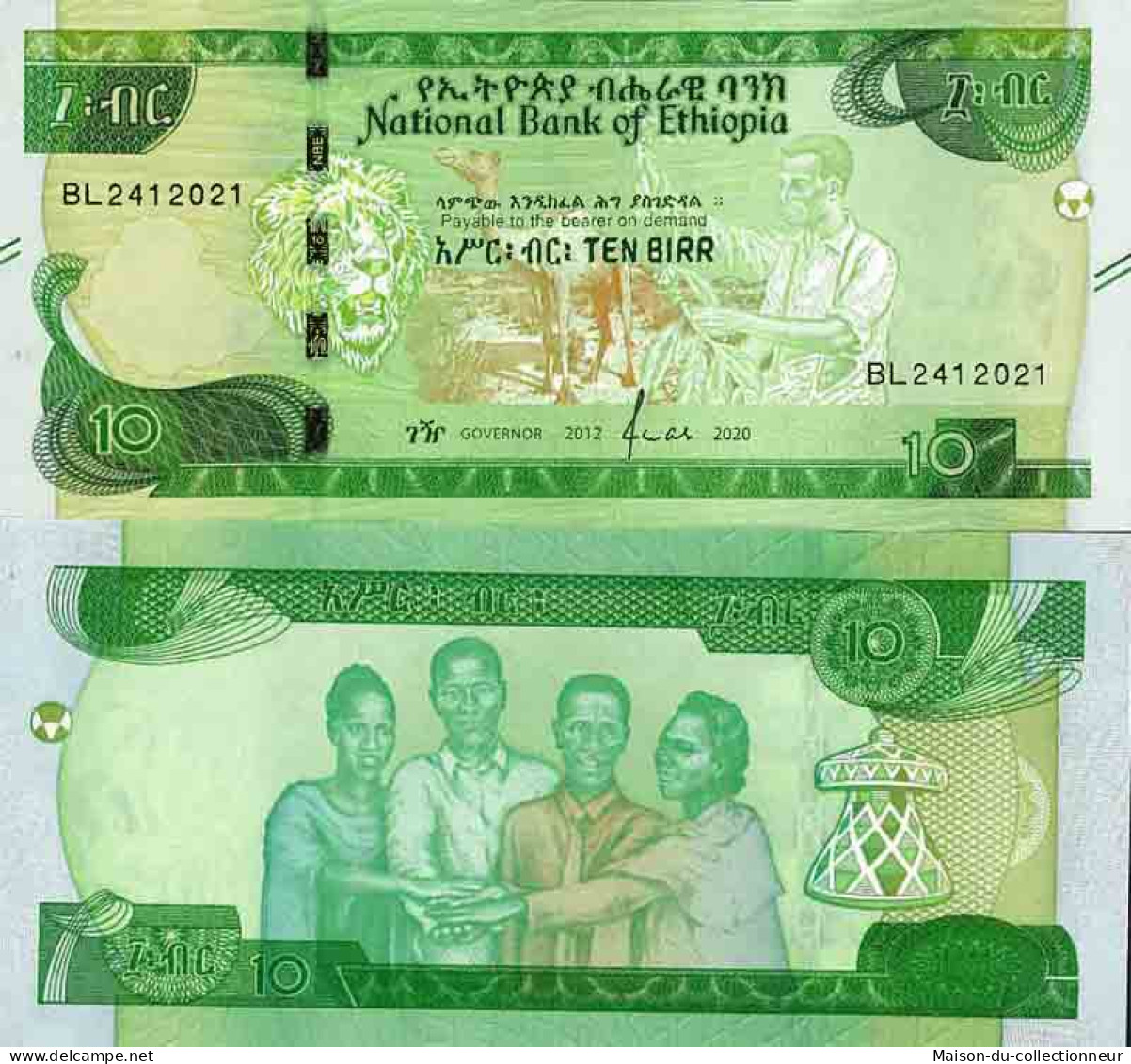 Billet De Banque Collection Ethiopie - W N° 55 - 10 Birr - Ethiopia