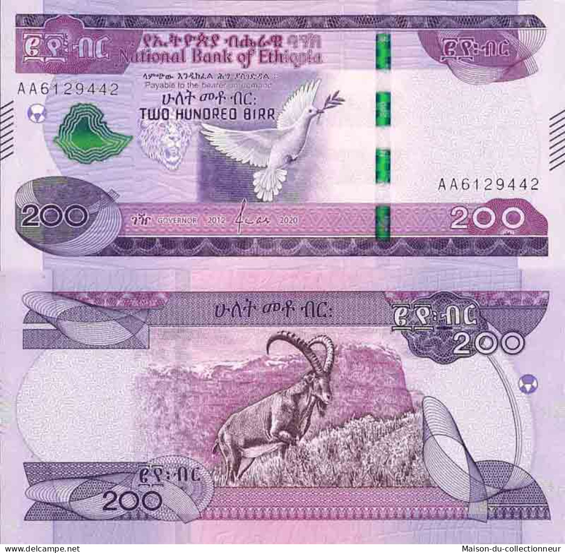 Billet De Banque Collection Ethiopie - W N° 58 - 200 Birr - Etiopía