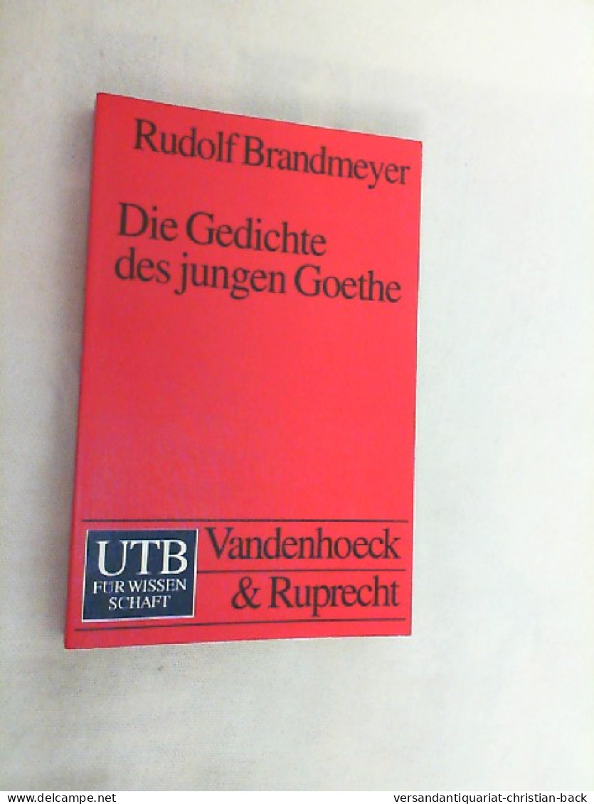 Die Gedichte Des Jungen Goethe : Eine Gattungsgeschichtliche Einführung. - German Authors