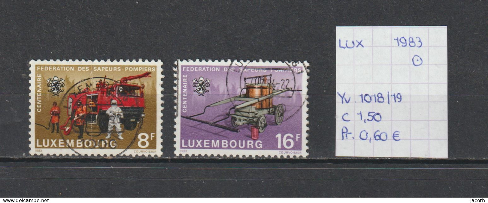 (TJ) Luxembourg 1983 - YT 1018/19 (gest./obl./used) - Usados