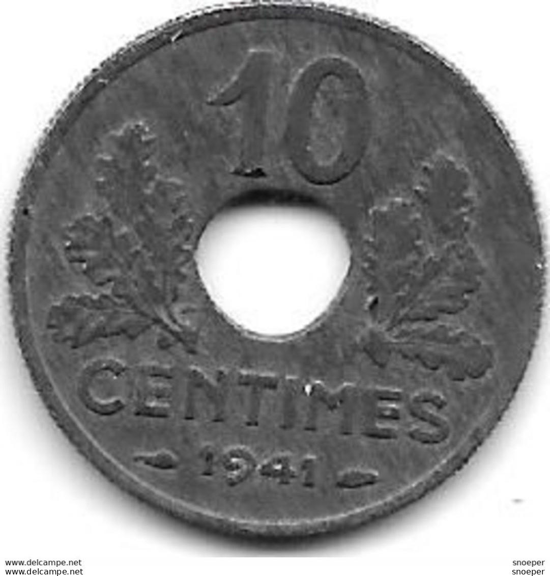 France 10 Centimes  1941  Km 898.2  Xf+ - 10 Centimes