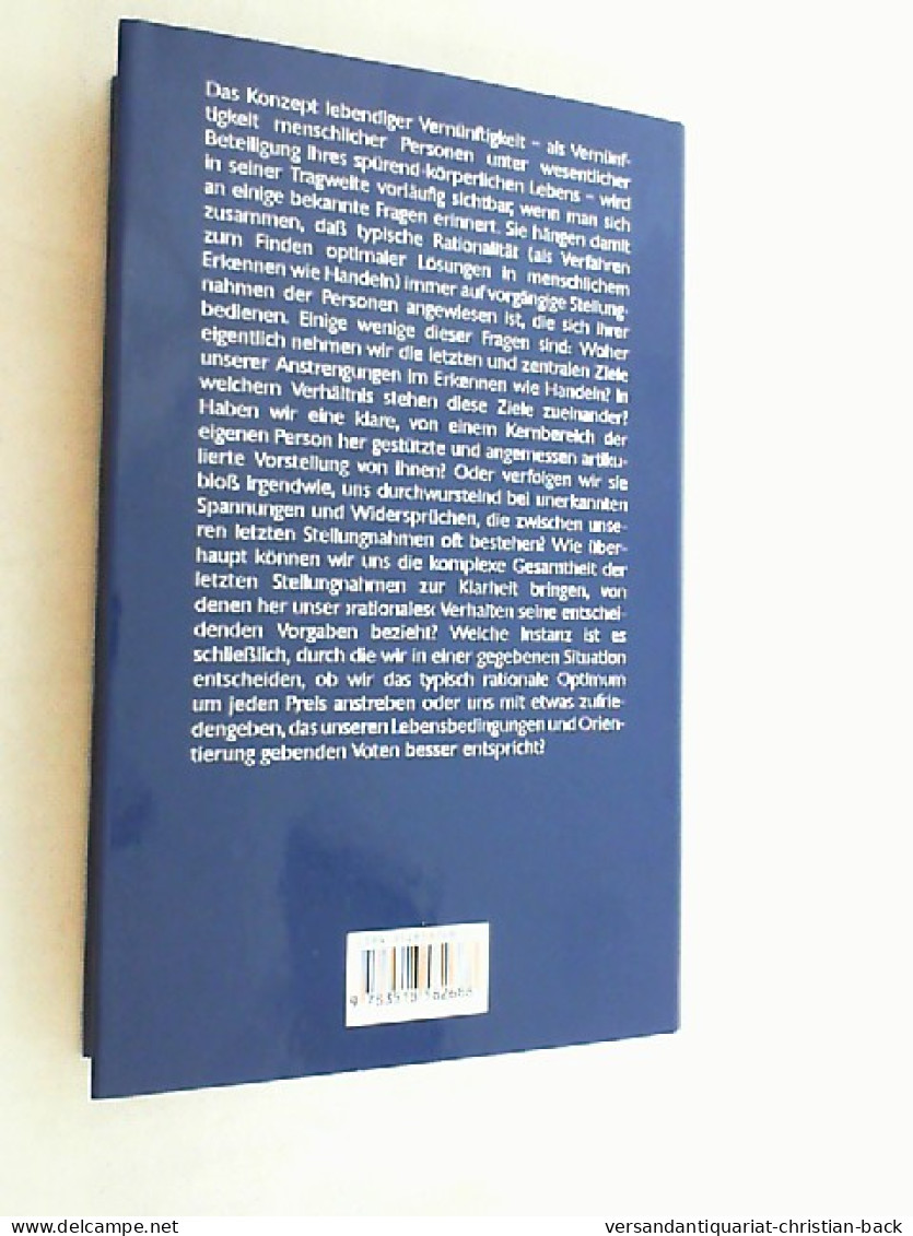 Lebendige Vernünftigkeit : Zur Vorbereitung Eines Menschenangemessenen Konzepts. - Psychology