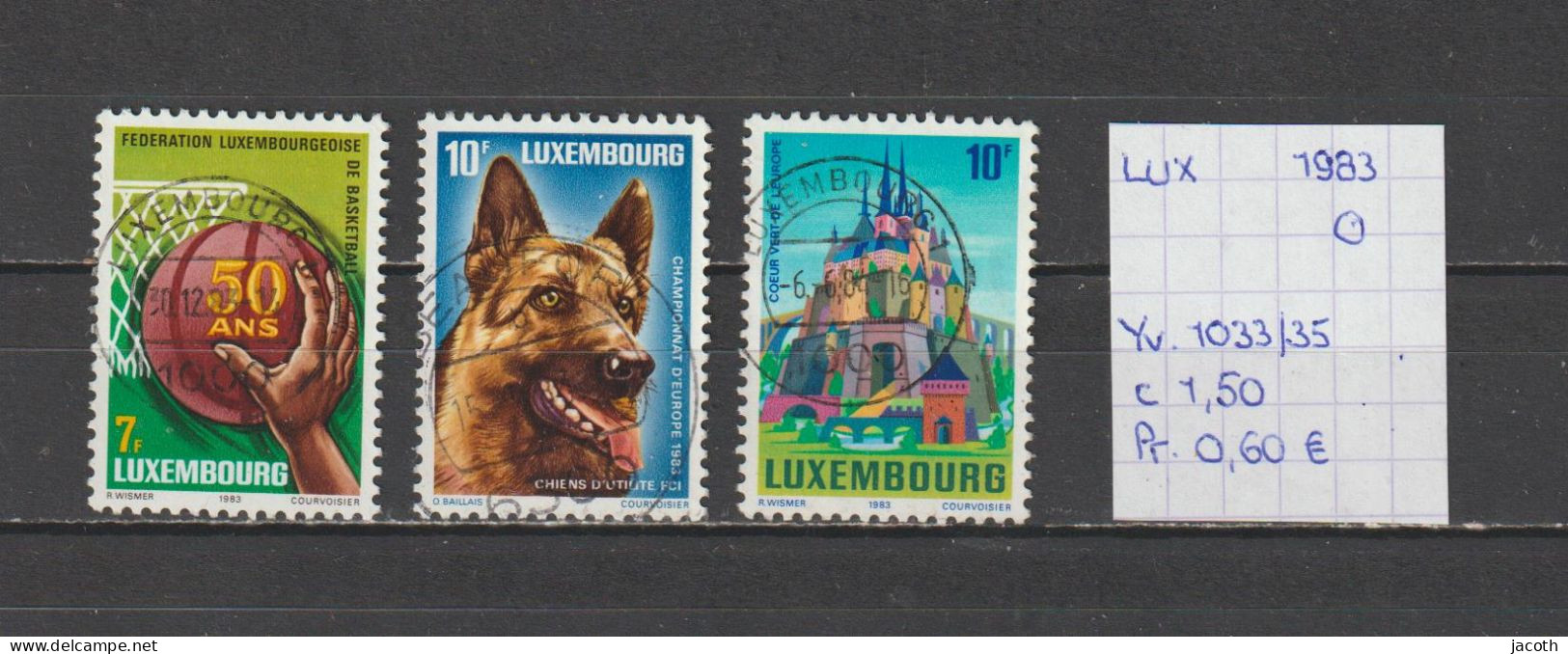 (TJ) Luxembourg 1983 - YT 1033/35 (gest./obl./used) - Oblitérés