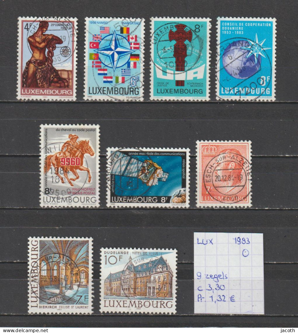 (TJ) Luxembourg 1983 - 9 Zegels (gest./obl./used) - Used Stamps