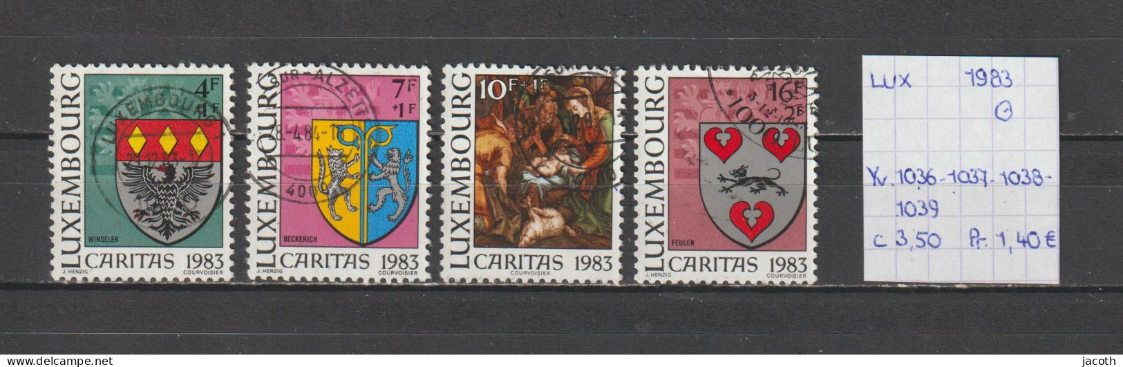 (TJ) Luxembourg 1983 - YT 1036 + 1037 + 1038 + 1039 (gest./obl./used) - Usati