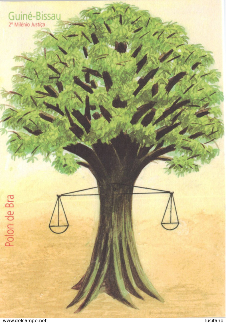 Guine Bissau Guinea, Guinee, Polon De Bra Tree, Justiça, Justice, Edição Dos Correios - Guinea-Bissau