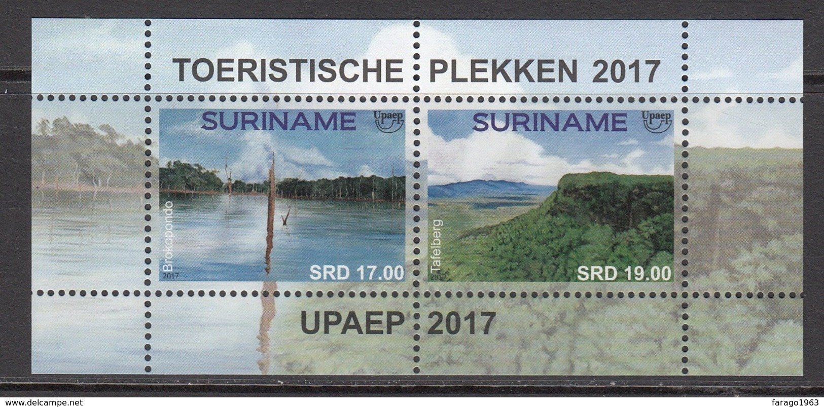 2017 Surinam UPAEP Issue  Complete Miniature Sheet Of 2  MNH - Suriname