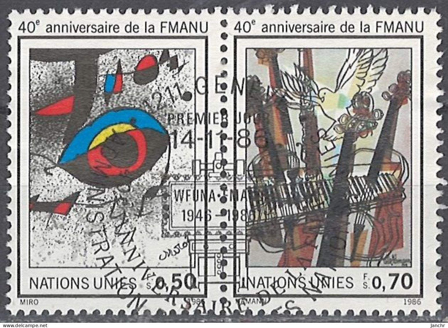 United Nations (UNO) - Geneva 1986. Mi.Nr. 149-150, Used O - Used Stamps
