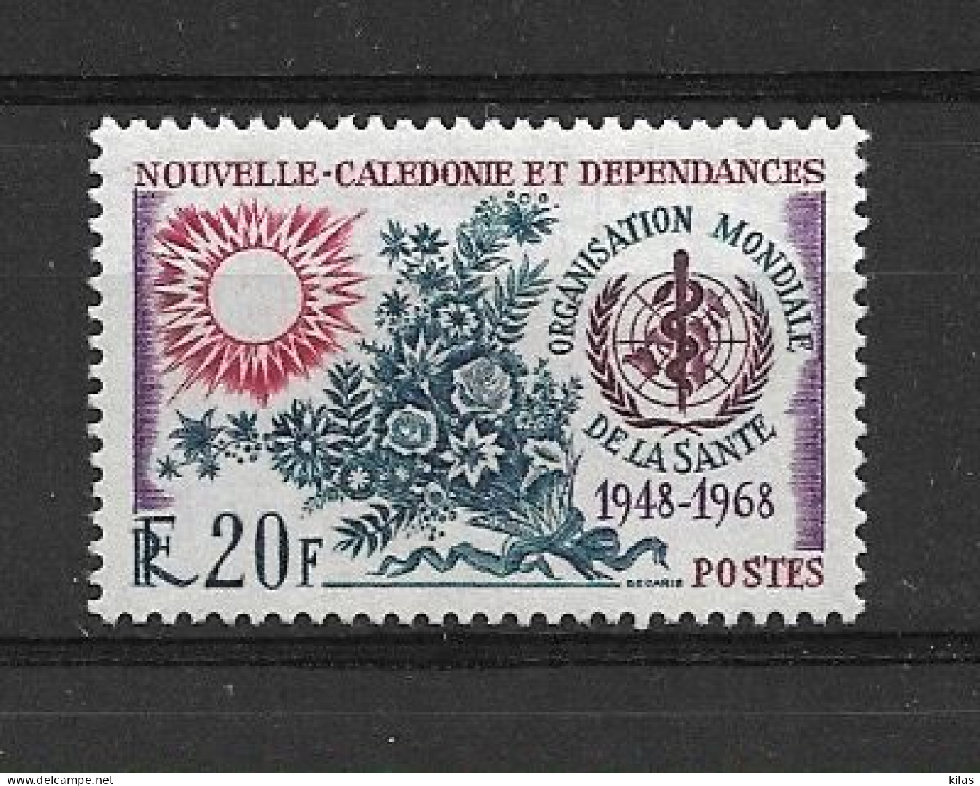 NEW CALEDONIA 1968 WHO 20th Anniversary Of The World Health Organization MNH - OMS