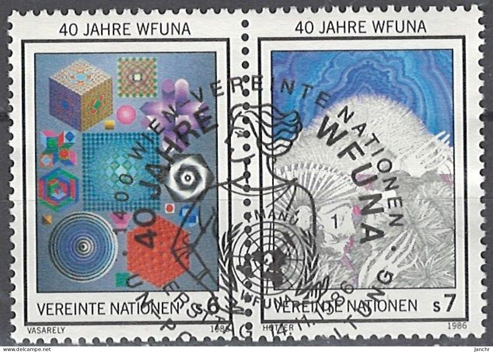 United Nations (UNO) - Vienna 1986. Mi.Nr. 66-67, Used O - Used Stamps