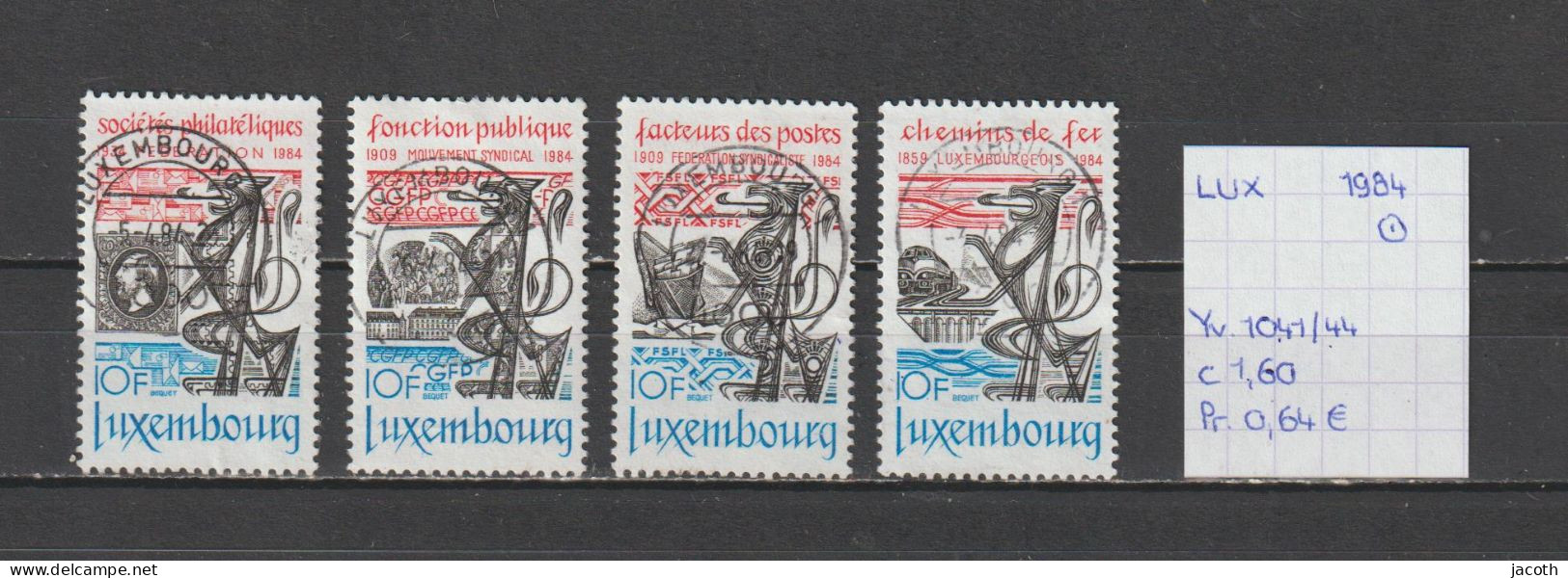 (TJ) Luxembourg 1984 - YT 1041/44 (gest./obl./used) - Used Stamps