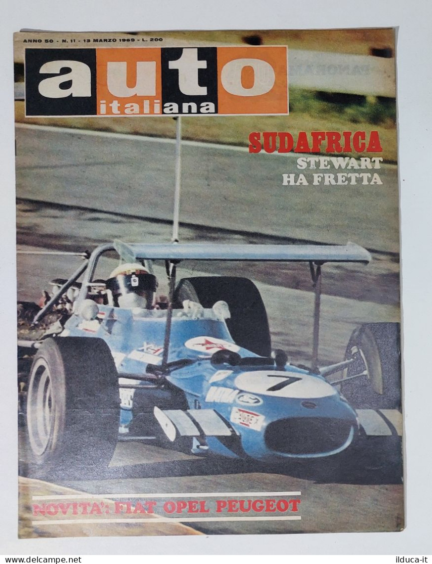 50383 Auto Italiana A. 50 Nr 11 1969 - FIAT - Opel - Peugeot - Stewart - Engines