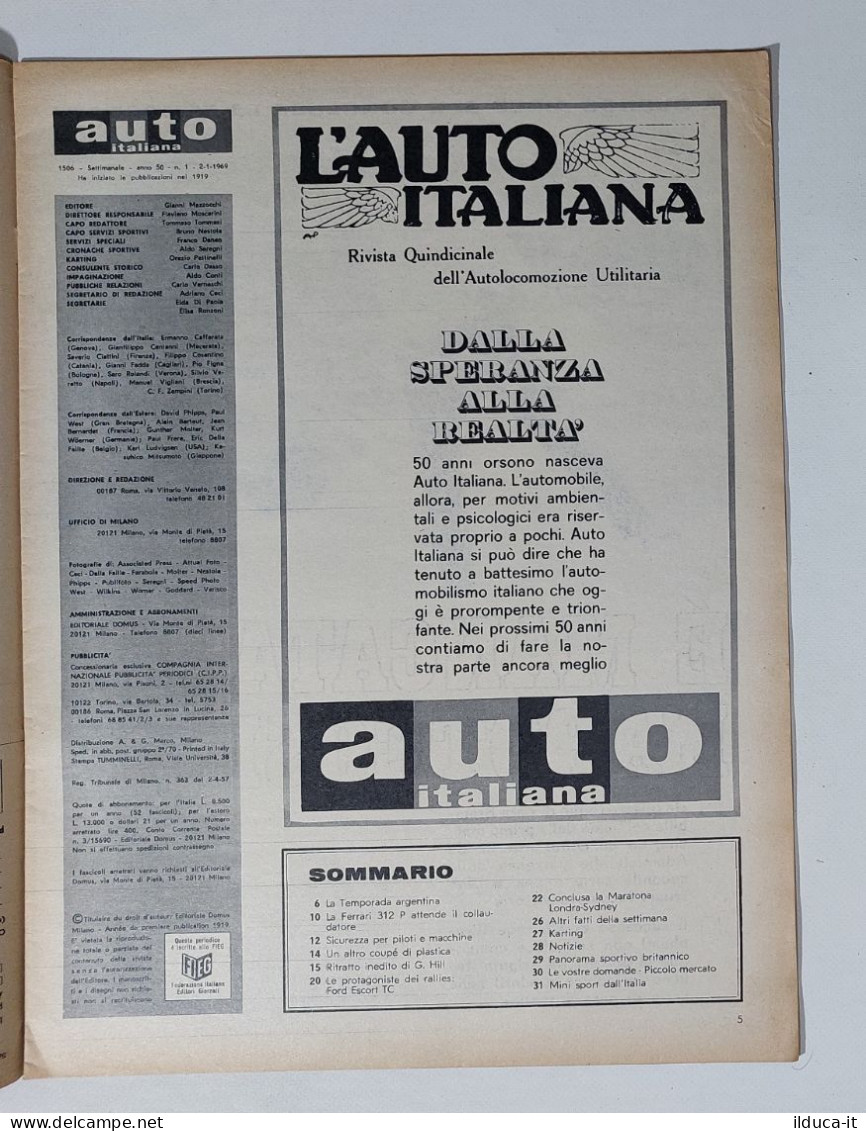 50394 Auto Italiana A. 50 Nr 1 1969 - Ferrari Dino - Brambilla E Adamich - Engines