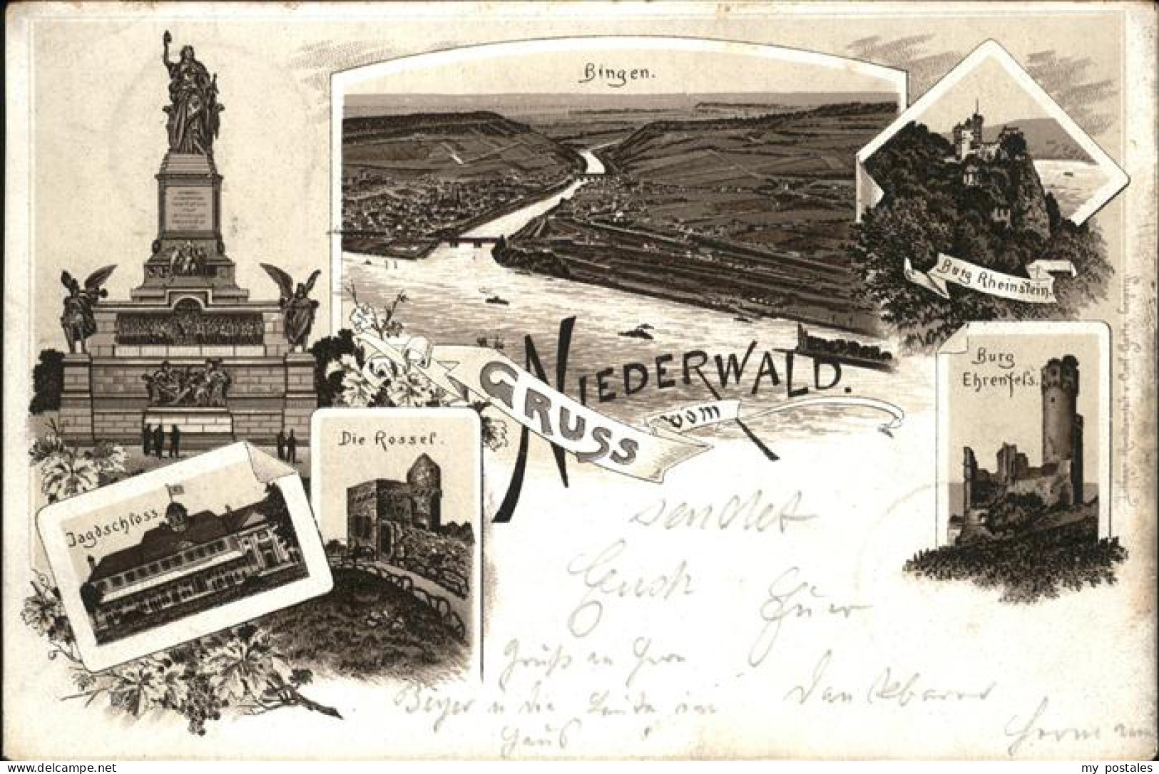 41355517 Niederwald Hessen Bingen Denkmal Burg Ehrenfels Burg Rheinstein Niederw - Kirchhain