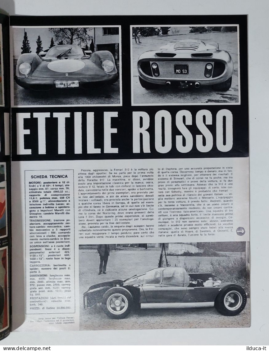 50414 Auto Italiana A. 50 Nr 47 1969 - Ferrari 512 Sport - Porsche - Moteurs