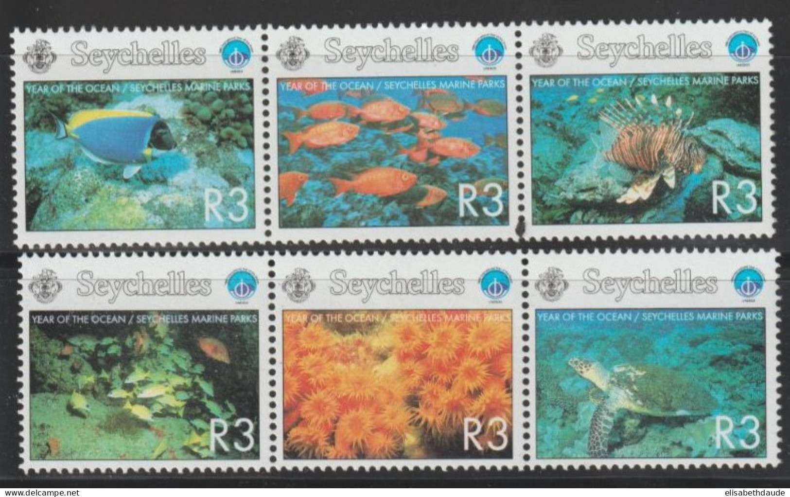 SEYCHELLES - 1998 - POISSONS - SERIE YVERT N°828/833 ** MNH - Seychelles (1976-...)